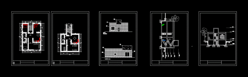 2-Storey House Project with Floor Plans, Elevations and Sections