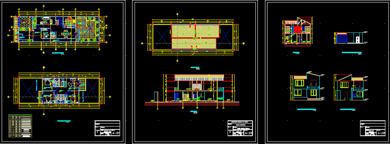 2-Level Townhouse DWG Block for AutoCAD
