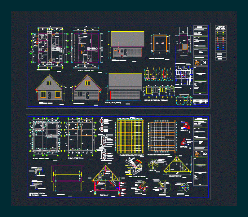 2 Storey House DWG Section for AutoCAD