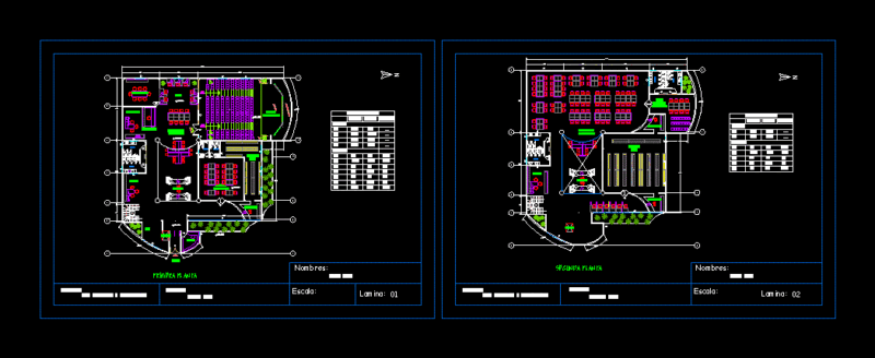 2 Story Library DWG Block for AutoCAD