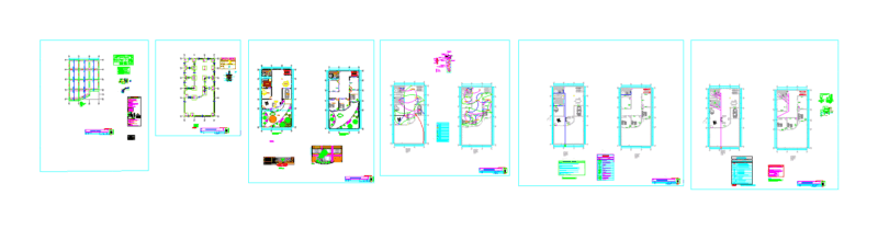 2pisos Plane Full House DWG Block for AutoCAD