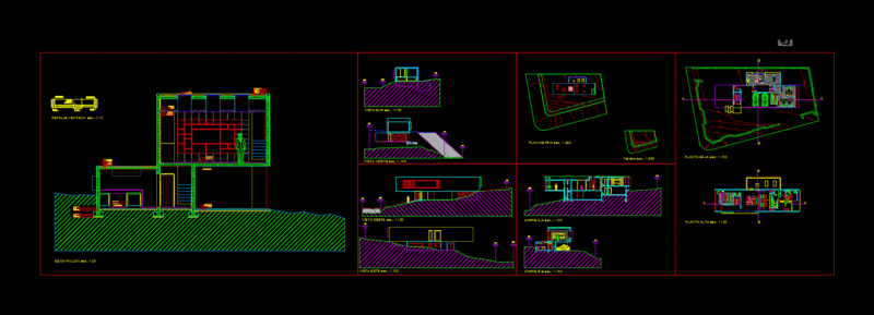 3 Bedroom Detached House DWG Block for AutoCAD