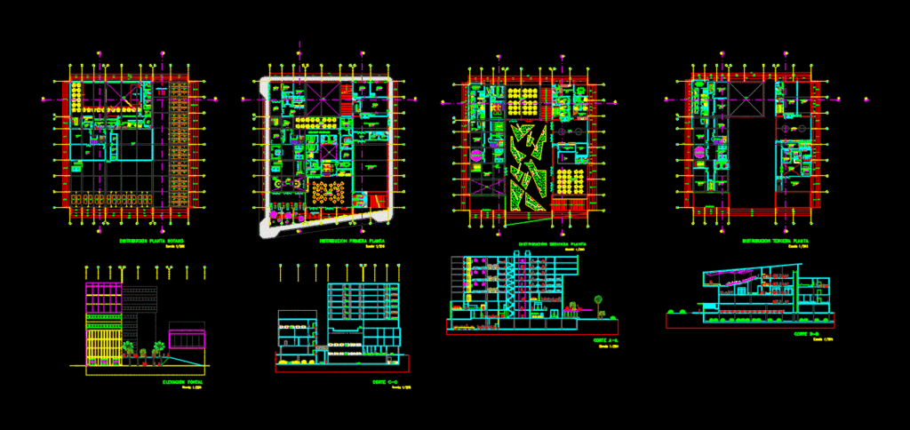 3 Star Hotel DWG Block for AutoCAD