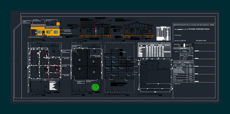 4 Bedroom Detached House DWG Plan for AutoCAD