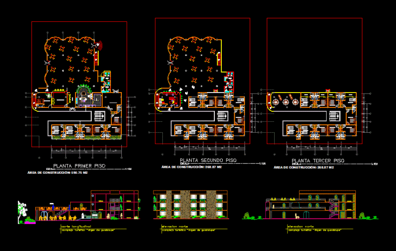4 Star Restaurant DWG Section for AutoCAD