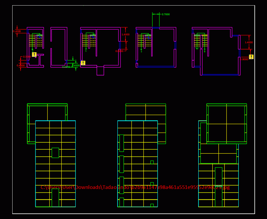 4 4 House  Tadao Ando DWG Block for AutoCAD  Designs CAD 