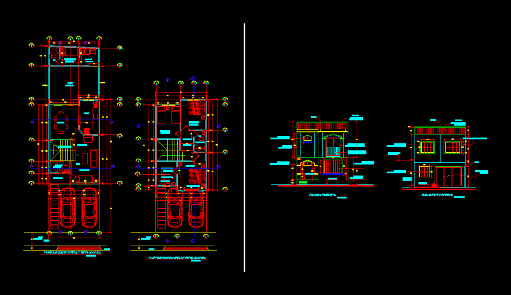 580m House Front Design DWG Block for AutoCAD