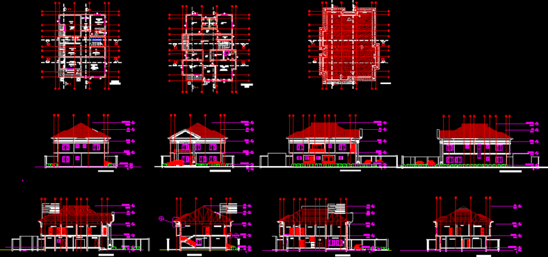 5 Bedroom Duplex DWG Block for AutoCAD