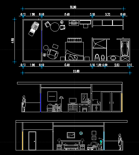 5 Star Hotel Room DWG Block for AutoCAD • Designs CAD