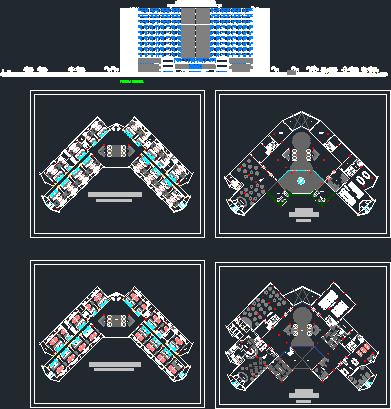 План гостиницы dwg