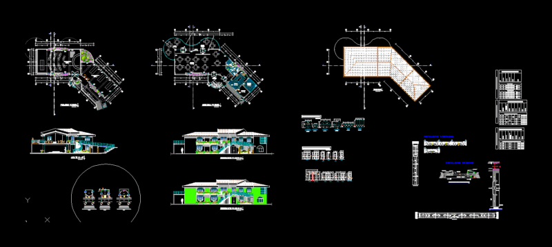 A School Dining DWG Block for AutoCAD