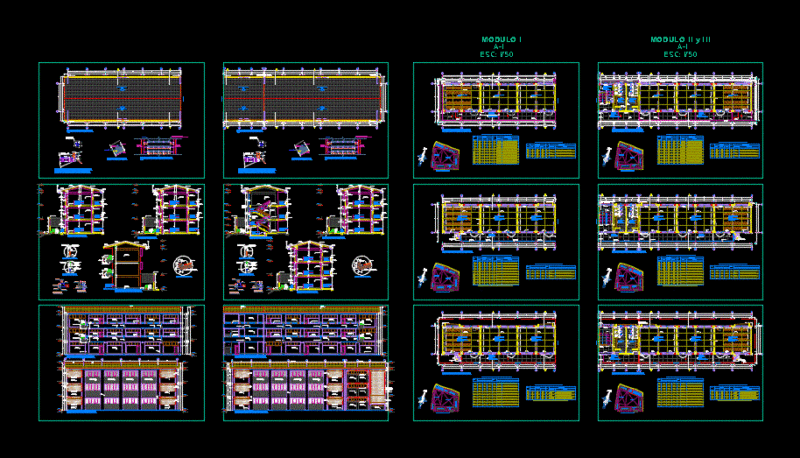 A School Plan Aquitectonico DWG Plan for AutoCAD