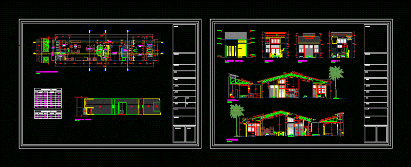 Accommodation 1 Floor DWG Block for AutoCAD