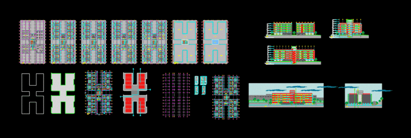 Accommodation DWG Block for AutoCAD