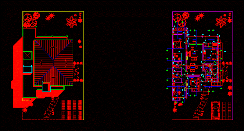 Accommodation Ground Floor DWG Section for AutoCAD