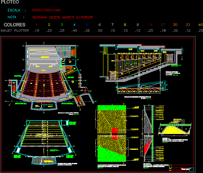 Acoustic Panels - Auditorium DWG Block for AutoCAD • Designs CAD