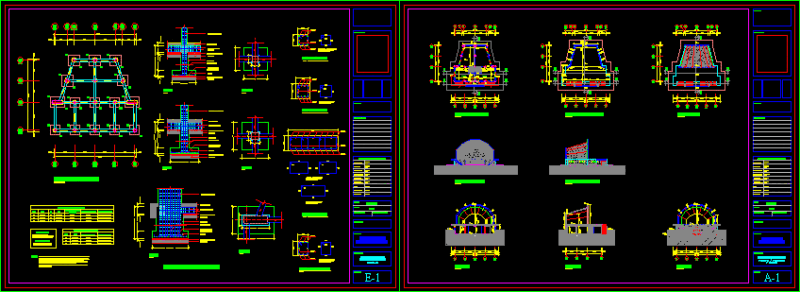 Acustic Shell DWG Section for AutoCAD