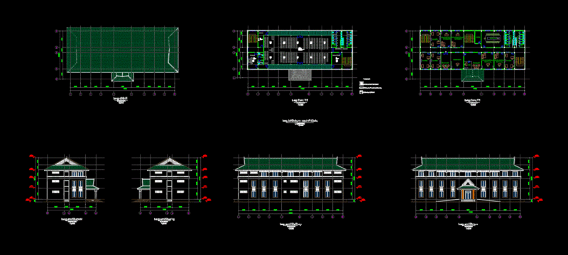 Admin Building DWG Block for AutoCAD