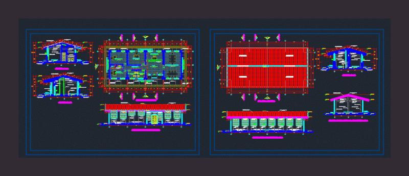 Administration Building DWG Block for AutoCAD