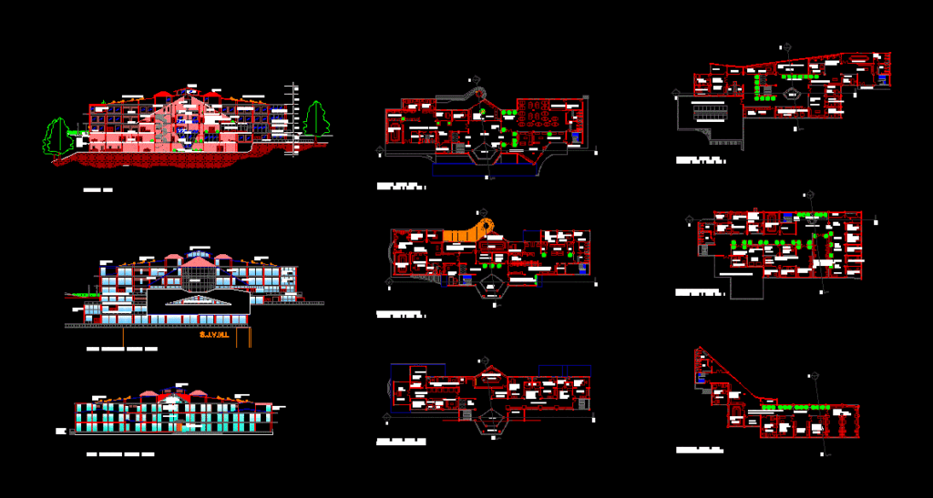 Administration Office DWG Block for AutoCAD