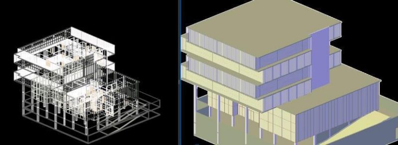 Administrative Building 3D DWG Model for AutoCAD