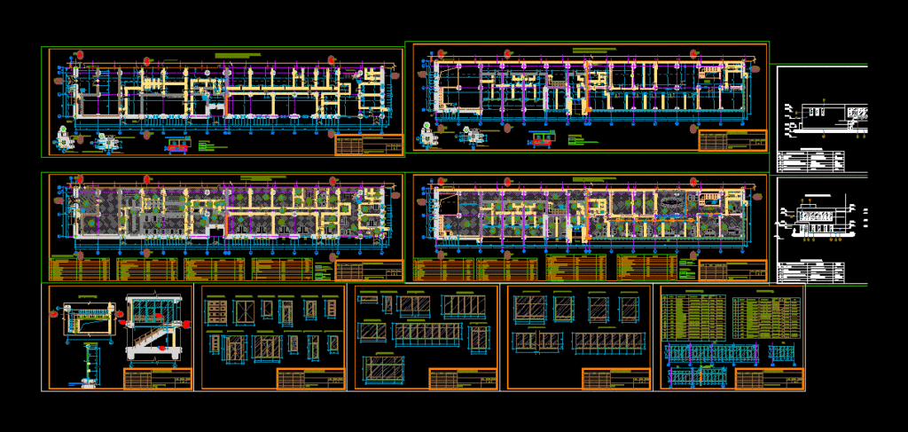 Administrative Building DWG Block for AutoCAD