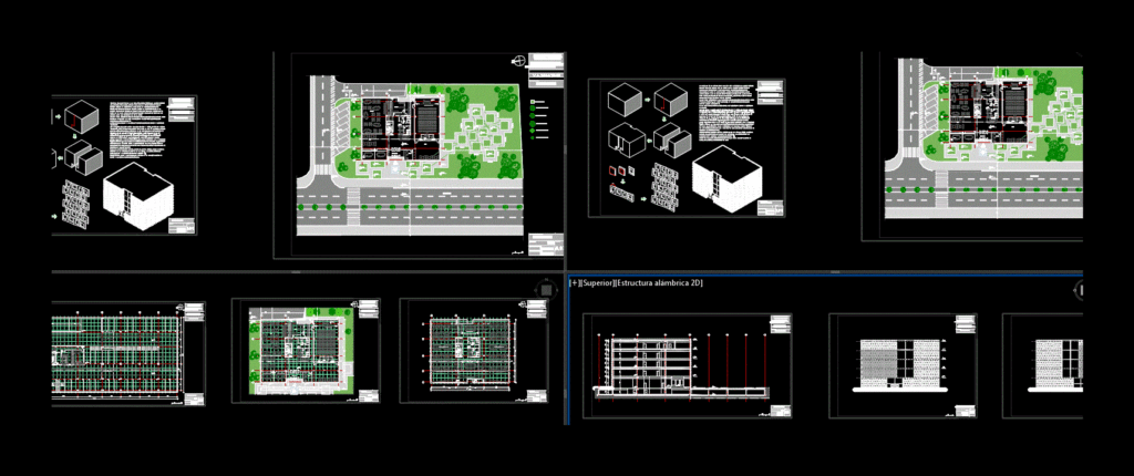 Administrative Building DWG Section for AutoCAD