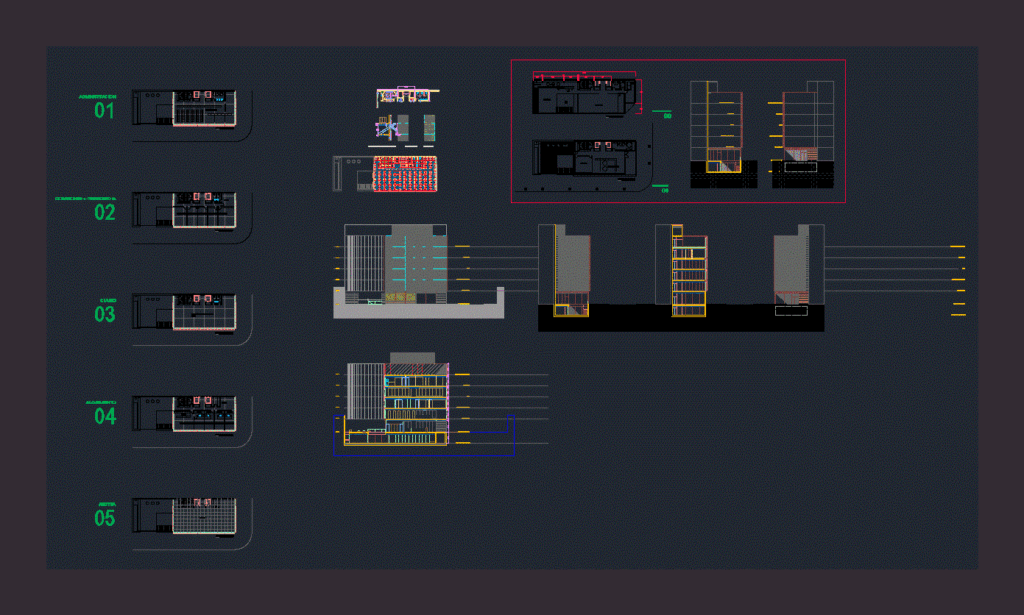 Administrative Center DWG Block for AutoCAD