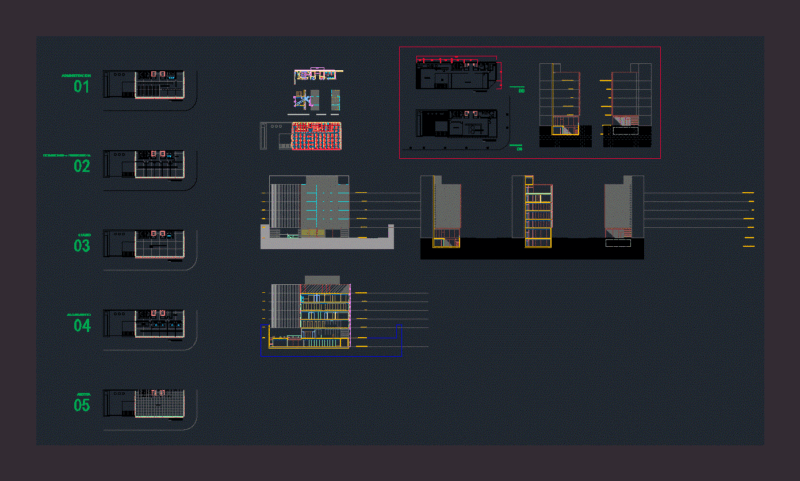 Administrative Center DWG Block for AutoCAD
