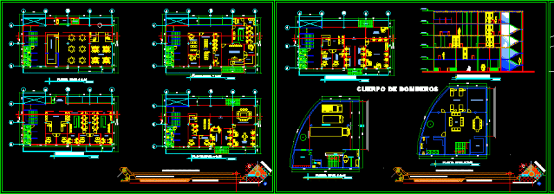 Administrative Centre DWG Block for AutoCAD