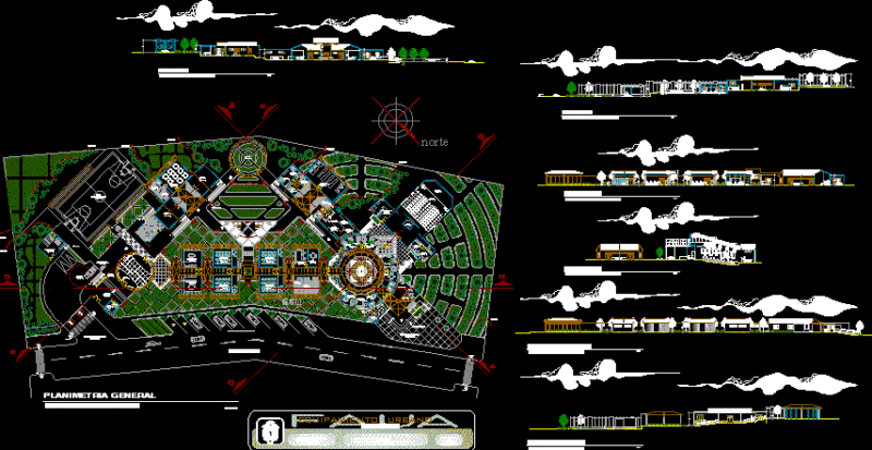 Agricultural Training Center DWG Section for AutoCAD
