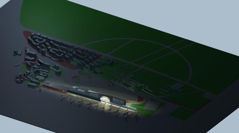 Airport 3D DWG Model for AutoCAD