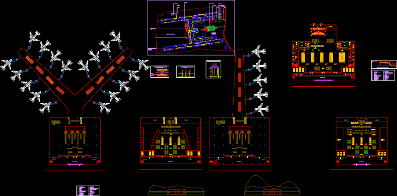 Airport Design DWG Block for AutoCAD