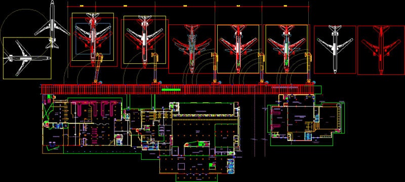 Airport DWG Block for AutoCAD