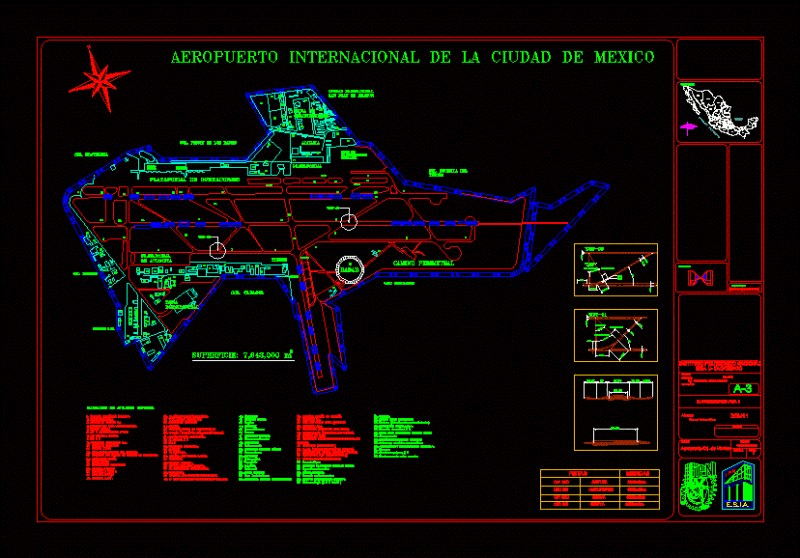 Airport Mexico DWG Block for AutoCAD