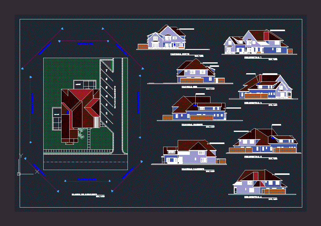 Проект жилого дома dwg