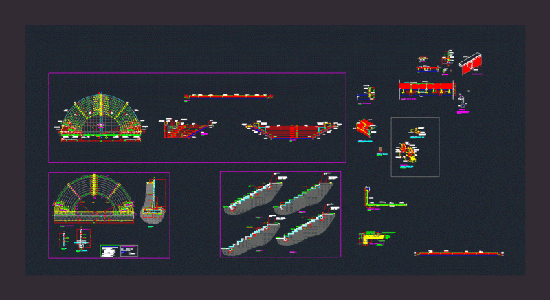 Amphitheater DWG Block for AutoCAD