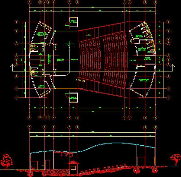 Amphitheater DWG Plan for AutoCAD • Designs CAD