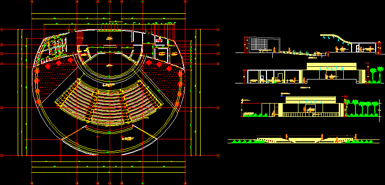 amphitheater dwg plan for autocad • designs cad