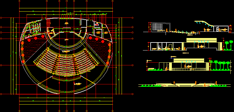 Amphitheater DWG Plan for AutoCAD • Designs CAD