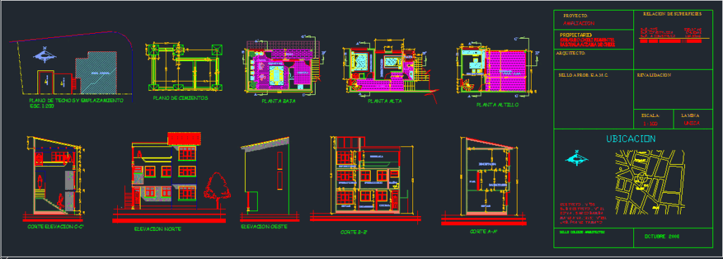 Amplification Unifamily Building DWG Block for AutoCAD