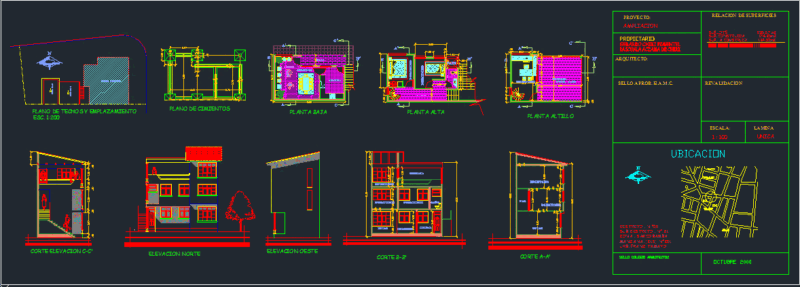 Amplification Unifamily Building DWG Block for AutoCAD