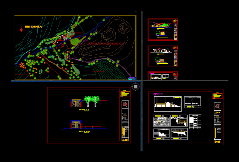 Tourist development of an agriculture area 2D DWG Design Detail for AutoCAD