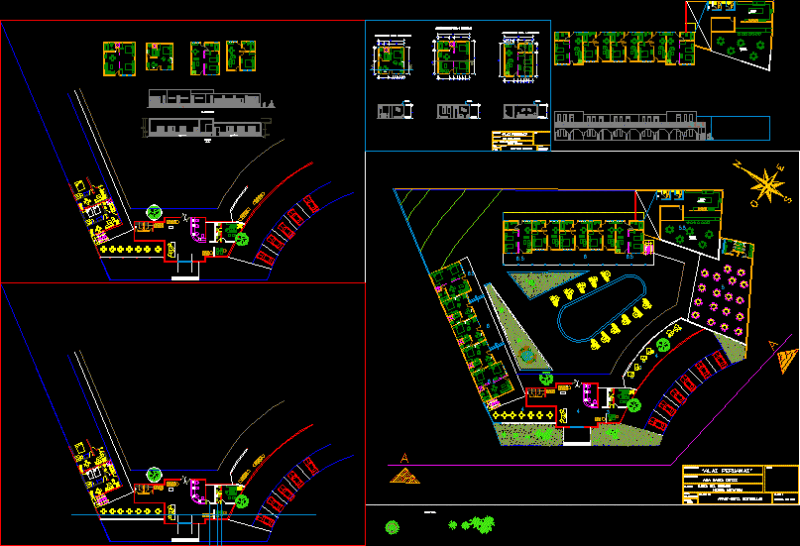 Apart-Hotel 2D DWG Design Section for AutoCAD