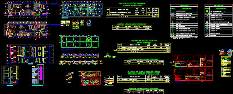 Apartaments Building DWG Full Project for AutoCAD