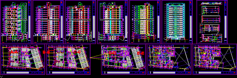 Apartaments Building Larcomar DWG Section for AutoCAD