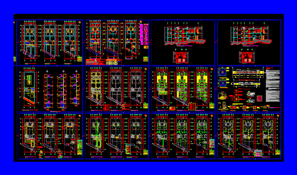 Apartment Building DWG Block for AutoCAD