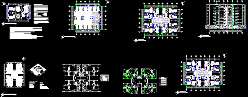 Apartment Building DWG Block for AutoCAD