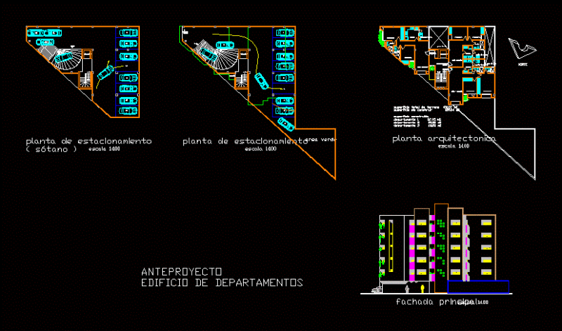 Apartment Building DWG Block for AutoCAD