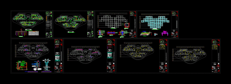 Apartment Building DWG Block for AutoCAD